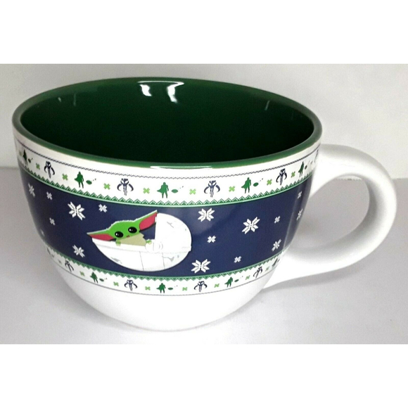 Star Wars Mandalorian Baby Grogu ( Baby Yoda ) Oversized 24 oz Coffee Mug * - Picture 1 of 8